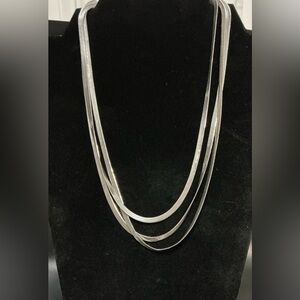 Charming Charlie Silver Multi-Strand Necklace